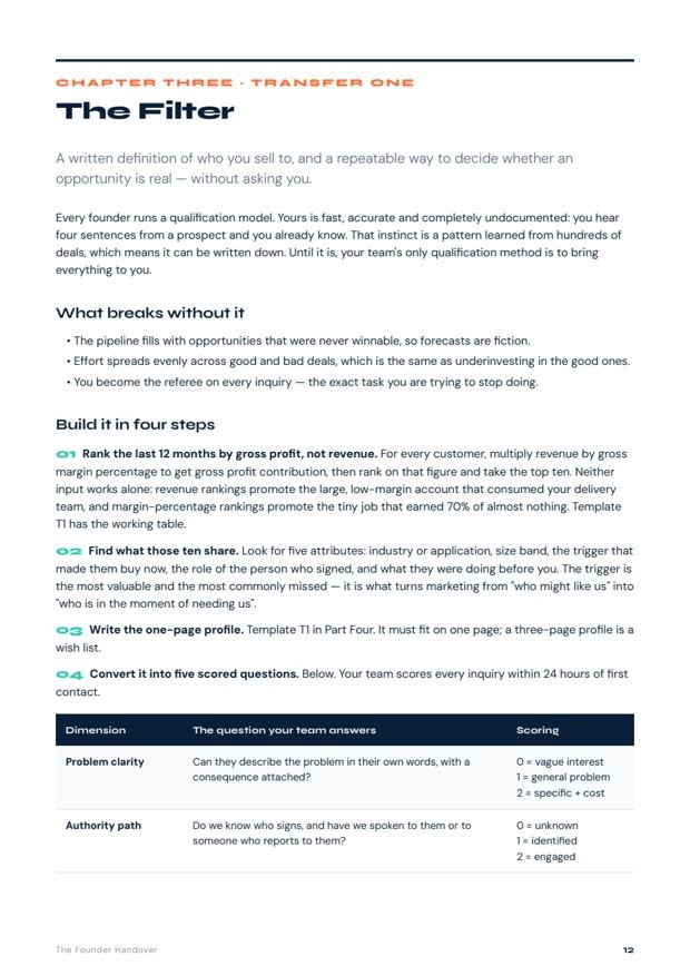 Transfer One, The Filter — a chapter page